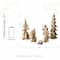 Glitzhome® 5-Piece Gold Resin Holy Family with Christmas Trees Set